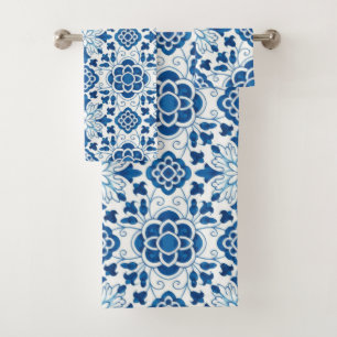 Motif de carreaux bleu azulejos Vintage