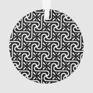 Motif de carreaux égyptiens, noir et blanc