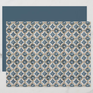Motif de carreaux espagnols Trèfle doré avec accen