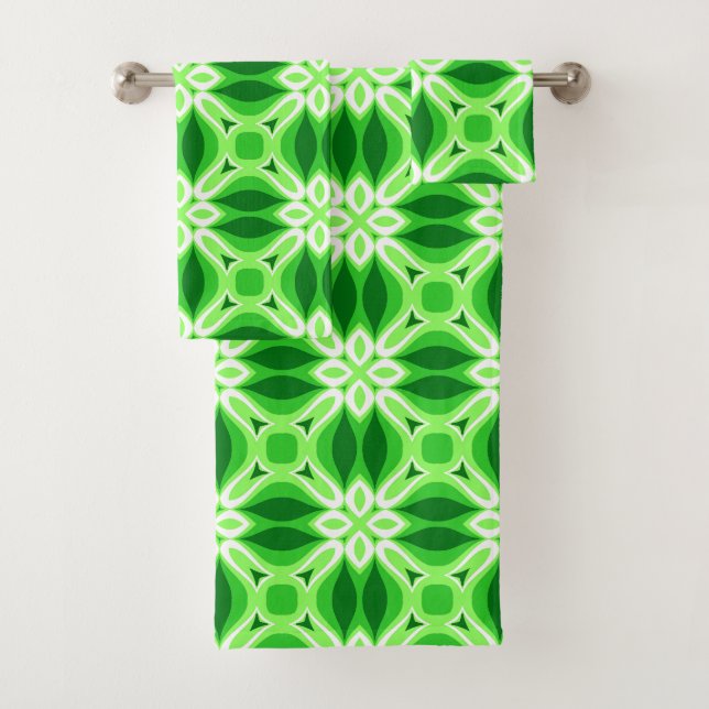 Motif de carreaux géométriques modernes Emerald Gr (En situation)