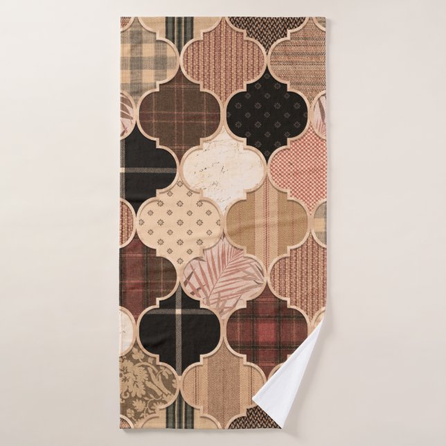 Motif De Carreaux Marocains Texturés Fa (Serviette de bain)