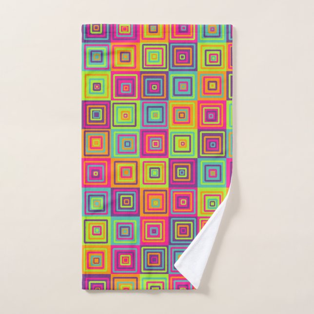 Motif de carrés (Serviette à main)
