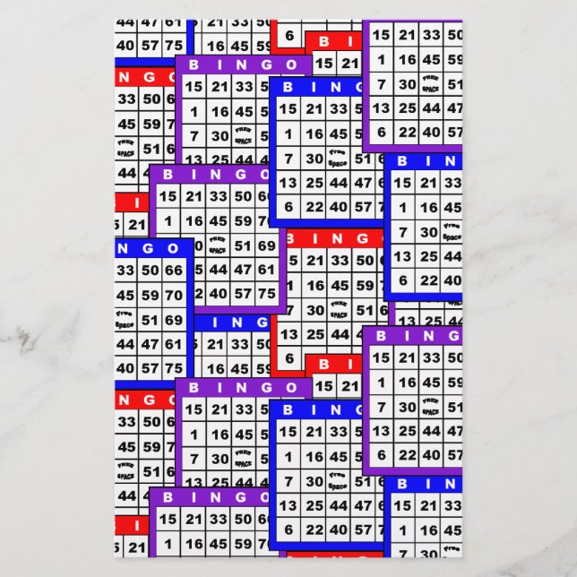 Motif de cartes de bingo (Devant)