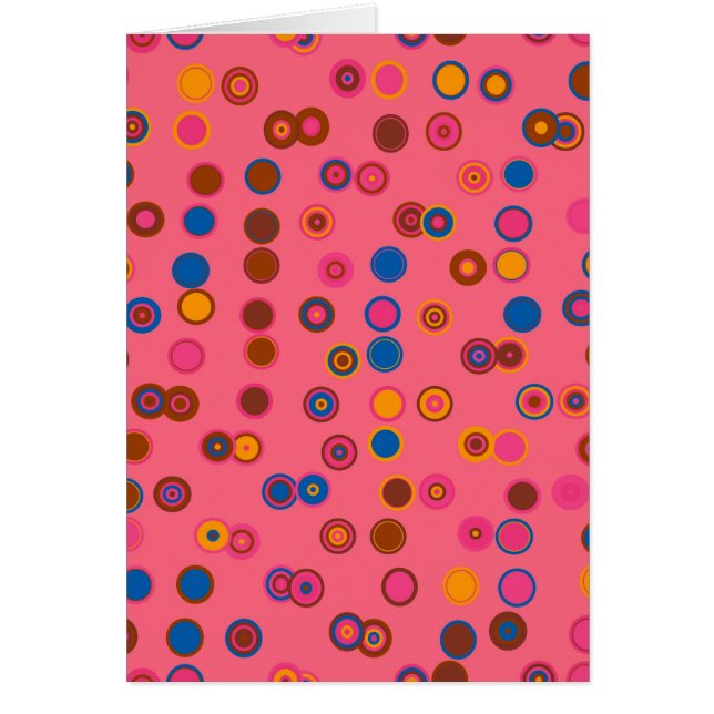 Motif de cercle géométrique bulle rose corail (Devant)