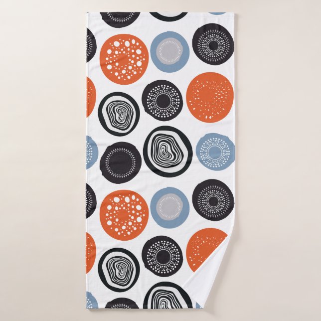 Motif de cercle géométrique créatif et coloré. (Serviette de bain)