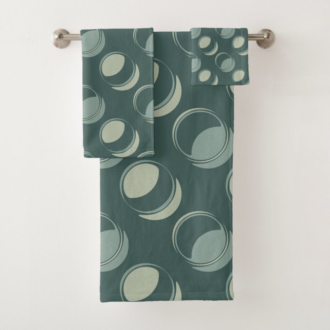 Motif de cercle géométrique vert moderne (En situation)