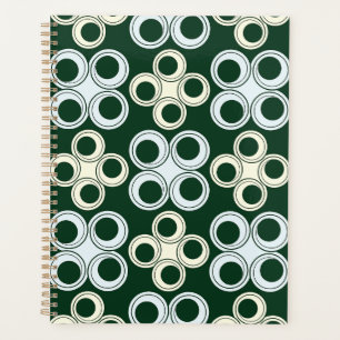 Motif de cercles rétro géométriques