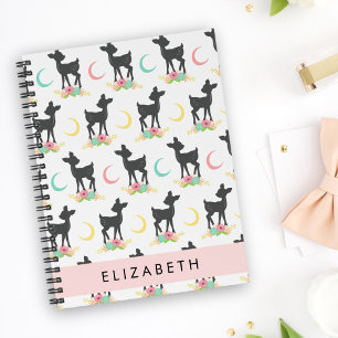 Motif de cerfs, Cerf de bébé, Boho, Fleurs, Votre