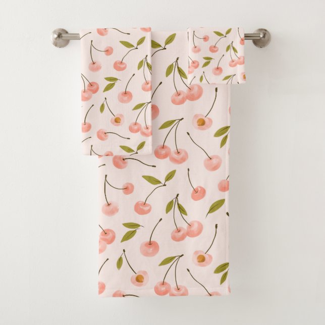 Motif de cerise aquarelle (En situation)