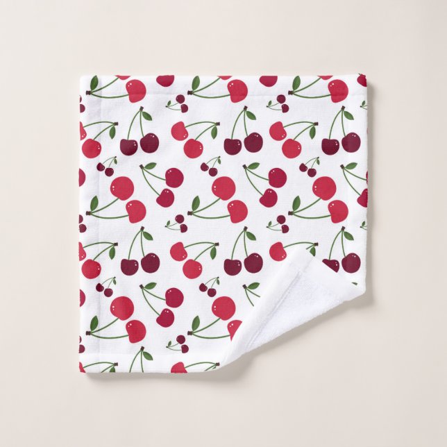 Motif de cerise mignonne (Gant de toilette)