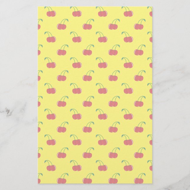 Motif de cerise rouge jaune (Devant)