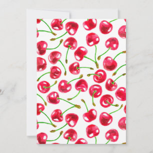 Motif de cerises d'aquarelle