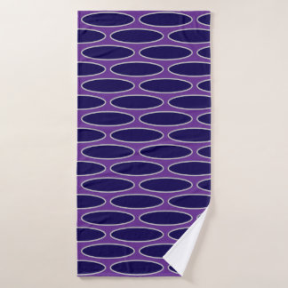 Motif de chaîne violet ovale