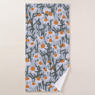Motif de champ Chamomile transparent sur arrière -