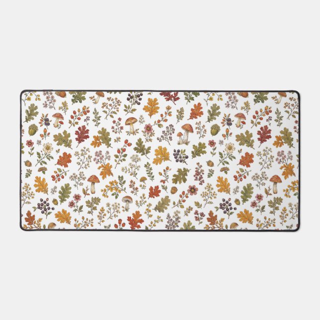 Motif de champignon de feuille florale de bois aut (Recto)
