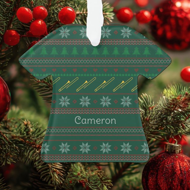 Motif de chandail de Noël drôle de trombone person (Créateur téléchargé)