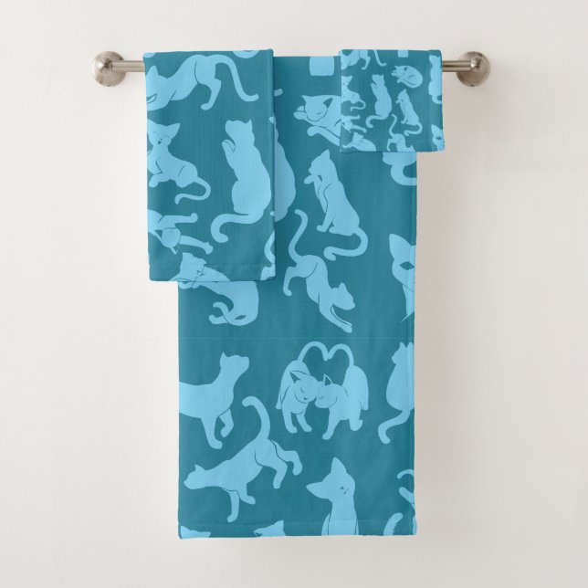 Motif de chat bleu (En situation)