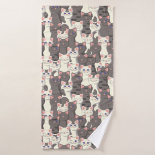 Motif de chats blancs et gris