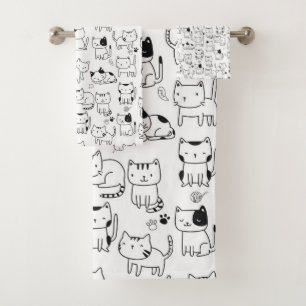 Motif de chats Doodle mignon