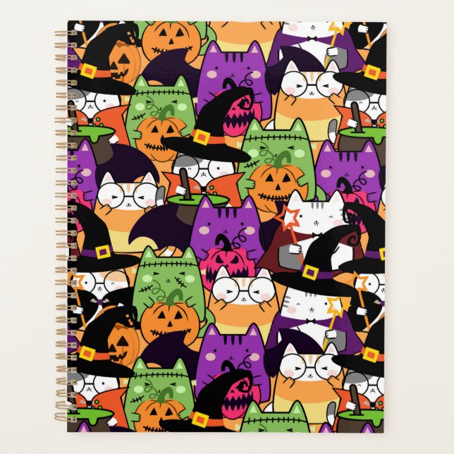 Motif de chats Halloween Kawaii (Devant)