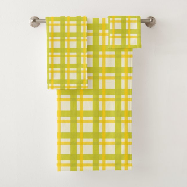 Motif de chèque jaune Citrus (En situation)