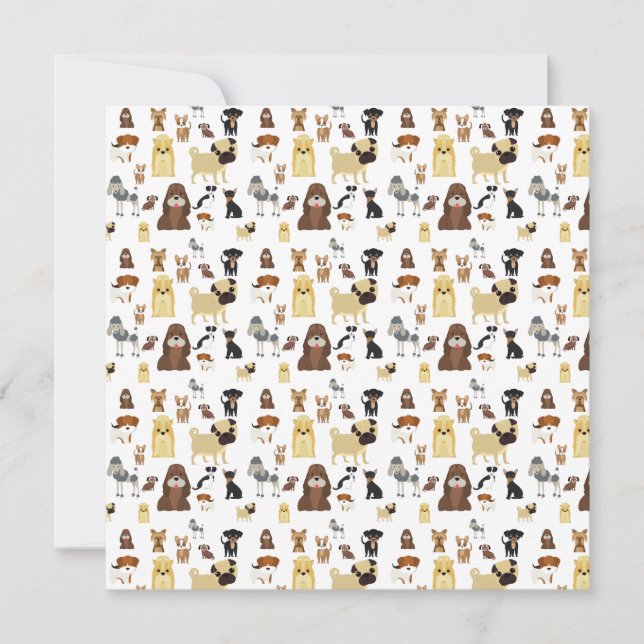 motif de chiens arrière - plans blancs. (Devant)