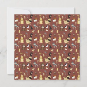 motif de chiens arrière - plans marron.