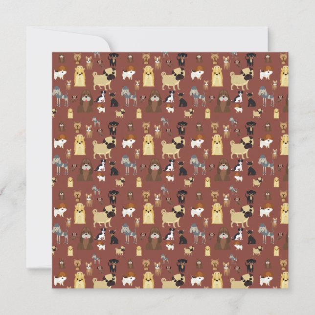 motif de chiens arrière - plans marron. (Devant)