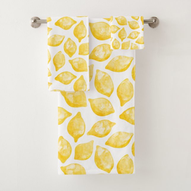 Motif de citron à l'aquarelle Citrus (En situation)