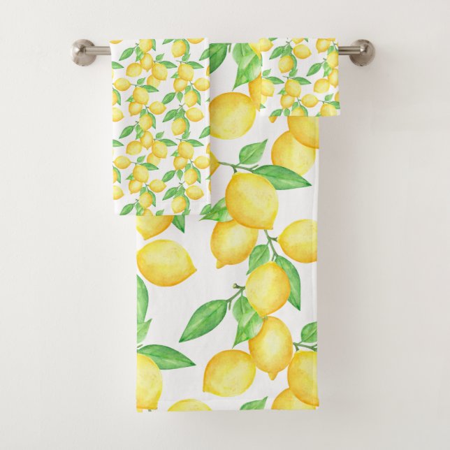 Motif de citron agrumes méditerranéen (En situation)