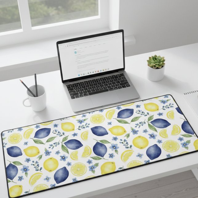 Motif de citron de campagne française bleu  (Créateur téléchargé)
