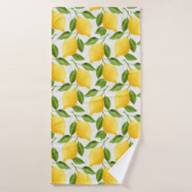 Motif de citrons d'aquarelle