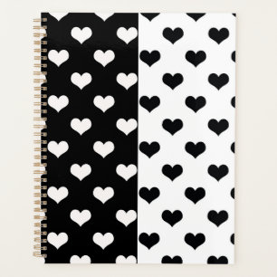 Motif de coeur Black White Love
