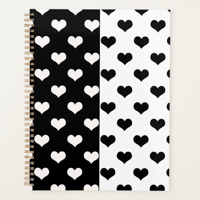 Motif de coeur Black White Love (Devant)