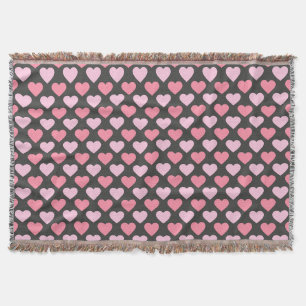 Motif de coeur d'amour moderne Jeter la couverture