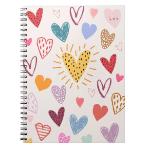 Motif de coeur Journal carnet