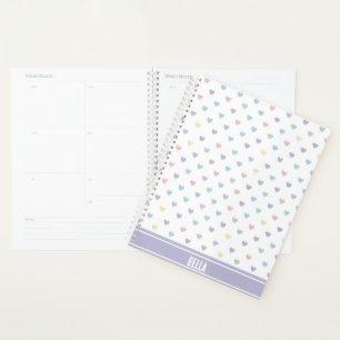 Motif de cœur pastel doux minimaliste personnalisé