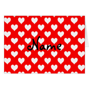 Motif de coeur rouge et blanc personnalisé