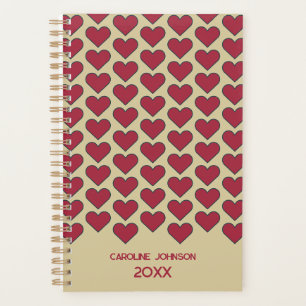 Motif de cœur rouge vintage personnalisé