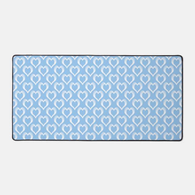 Motif de cœurs blancs bleus (Recto)