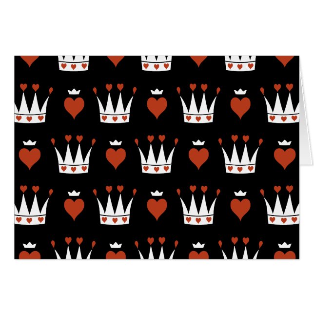 Motif de cœurs et de couronnes (Devant horizontal)