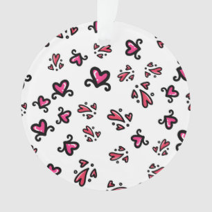 Motif de cœurs roses – Conception de gribouillis m