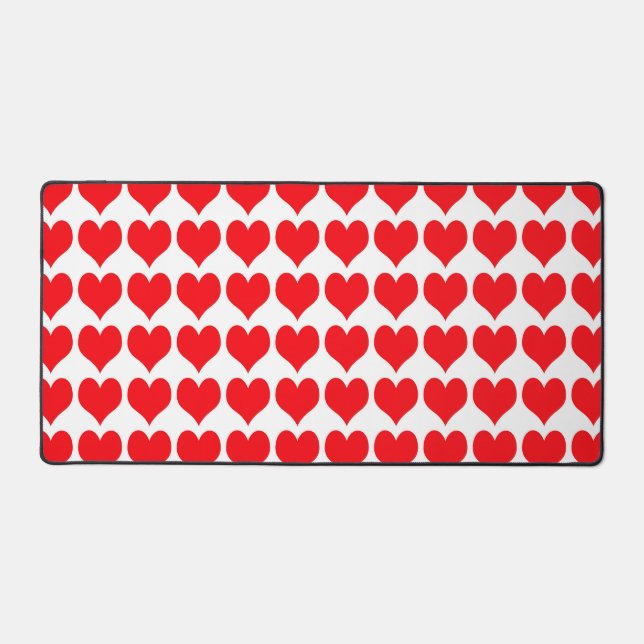 Motif de cœurs rouges et blancs (Recto)