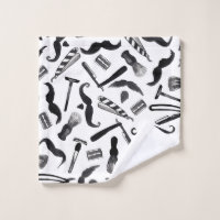 Motif de coiffeur d'aquarelle de rasoir de rasoir