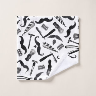 Motif de coiffeur d'aquarelle de rasoir de rasoir