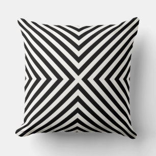 Motif De Coin Noir Et Blanc - Oreiller