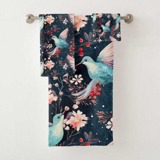 Motif de colibris d'hiver (En situation)