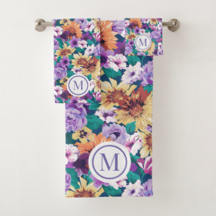 Motif de collage de fleurs d'été colorées