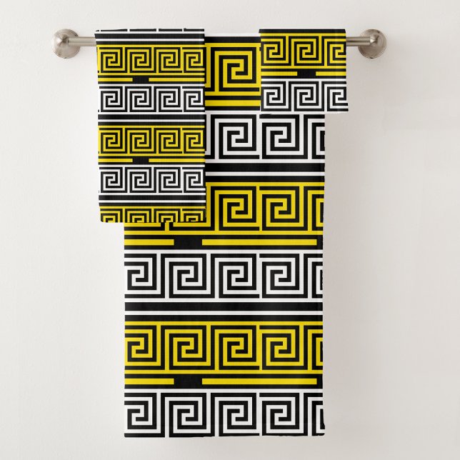 Motif de conception de clé grecque en frise jaune  (Créateur téléchargé)