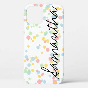 Motif de confetti personnalisé iPhone 12 coque